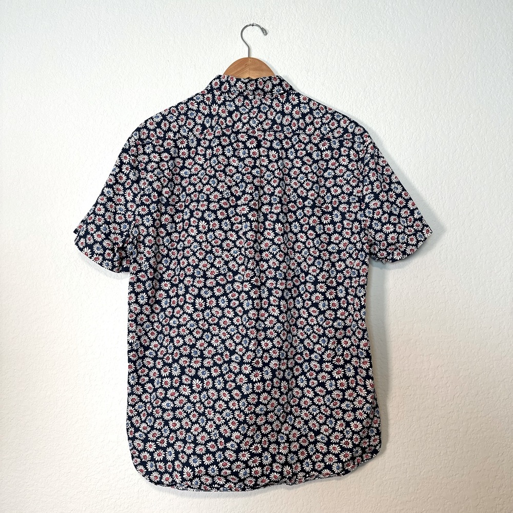 J. Crew Short-sleeve Secret Wash organic cotton poplin shirt - Large - Picture 7 of 8